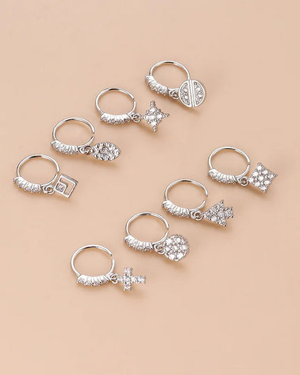1PC 20G Cross Dangle Nose Hoop Rings for Women Girls Nose Rings Cartilage Earring Dangling Nose Piercing Jewelry