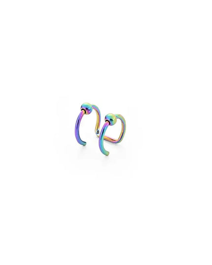 Women Lips Rings Medical Titanium Steel Nose Ring Fake Nose Ring Septum Piercing Clip on Mouth Ring Fake Piercing Body Clip Hoop