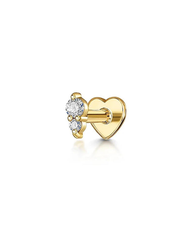 AIDE Heart Round Ball Flat Helix Piercing Earring 925 Sterling Silver Ear Studs Geometric Zircon Exquisite Trinket Studs Aretes