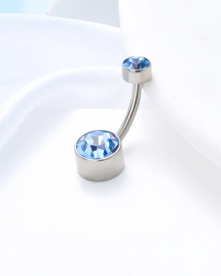 Belly Piercing Button Rings G23 Titanium Astm F136 14g Body Jewelry Internally Threaded Navel Ring Zirconia Earrings Zircon