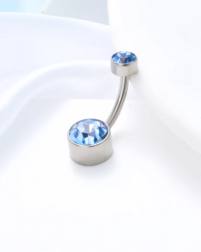 Belly Piercing Button Rings G23 Titanium Astm F136 14g Body Jewelry Internally Threaded Navel Ring Zirconia Earrings Zircon