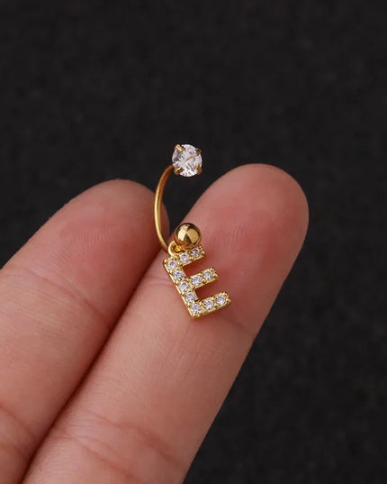 1Pc  English Letter Piercing  Tragus Piercing Jewelry Septo Nose Lip Ear Septum Cartilage Captive Hoop Ring Jewelry Pendientes