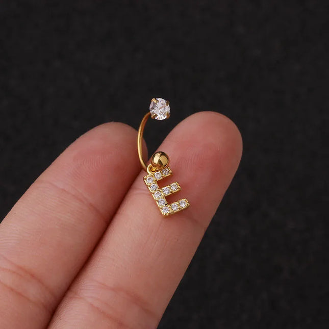 1Pc  English Letter Piercing  Tragus Piercing Jewelry Septo Nose Lip Ear Septum Cartilage Captive Hoop Ring Jewelry Pendientes