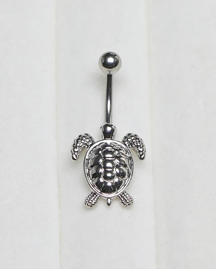 Retro Sea Turtles Belly Button Nail Rings Stainless Steel Anti Allergy For Women Belly Piercing Jewelry Gift