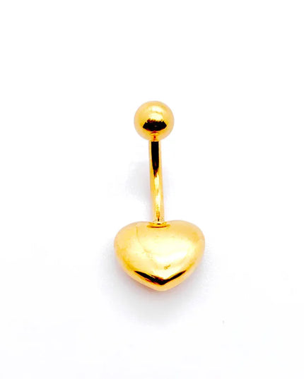 1Pcs Surgical Steel Gold /Silver Color Belly Button Piercing Heart Belly Rings  Navel Ring Cute Belly Bar Body Piercing Jewelry
