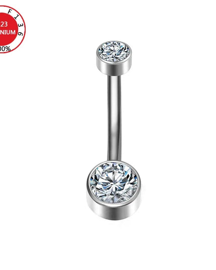 Belly Button Piercing Cartilage Diaphragm Navel Titanium Surgical Steel Woman Zircon Crystal Body Jewelry Women Accessories