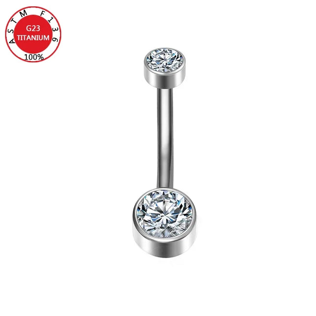 Belly Button Piercing Cartilage Diaphragm Navel Titanium Surgical Steel Woman Zircon Crystal Body Jewelry Women Accessories