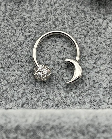 Horseshoe Ring Nose Ring Hinged Segment Septum Piercing Clicker Hoop Ear Cartilage Earrings Helix Silver Color Body Jewelry