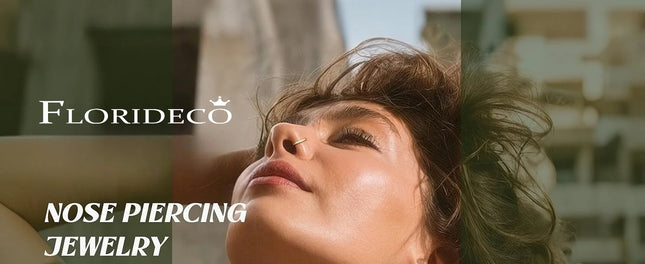 Florideco 14K Gold Plated Nose Rings for Women Men 20G Stainless Steel Nose Rings Hoops L Shaped Studs Nostril Piercings Jewelry