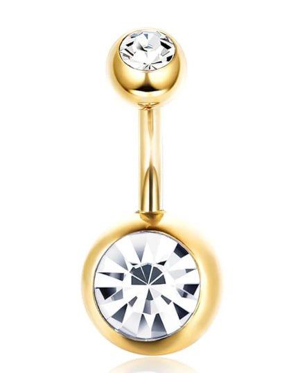 Bobisty Belly Button Bar for Women 316L Surgical Stainless Steel Button Piercing Belly Button Rings Navel Belly Piercing Jewelry