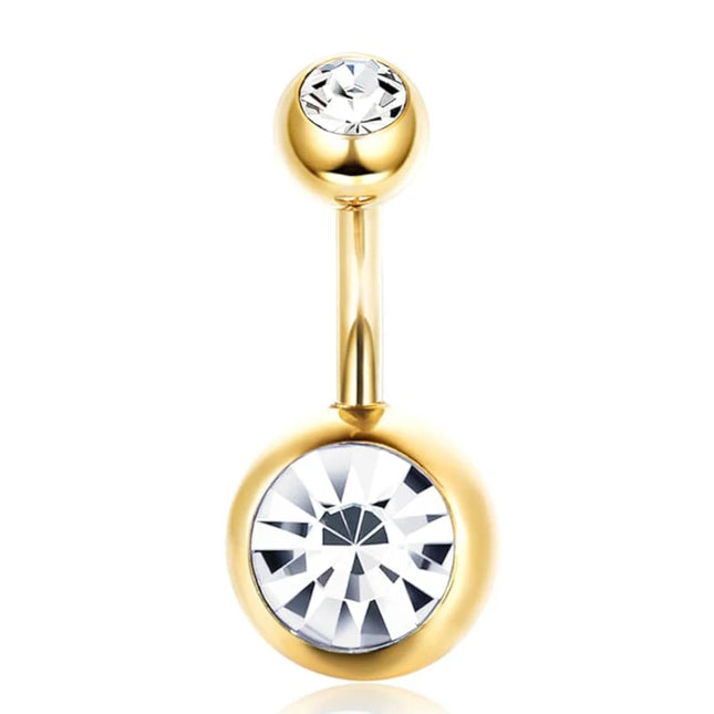 Bobisty Belly Button Bar for Women 316L Surgical Stainless Steel Button Piercing Belly Button Rings Navel Belly Piercing Jewelry