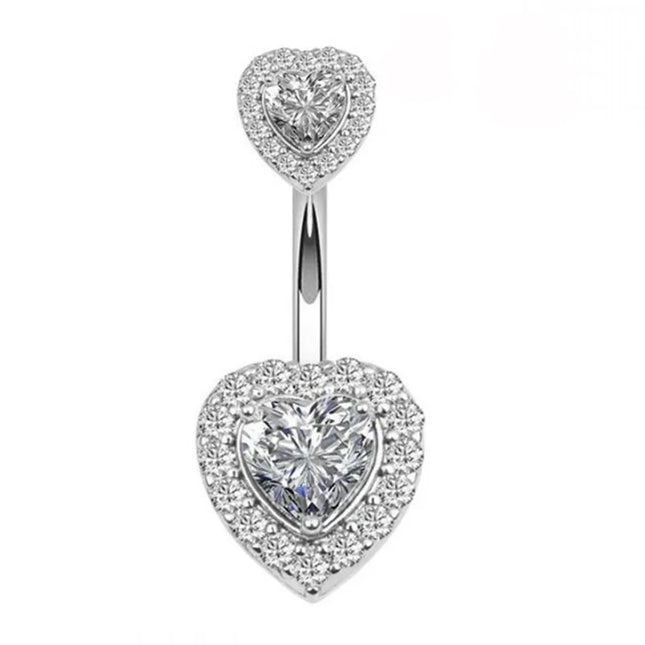 2023 Zircon Belly Button Rings for Women Girls Sexy Piercing Navel Ring Bar Drop Dangle Belly Navel Rings Ashion Body Jewelry