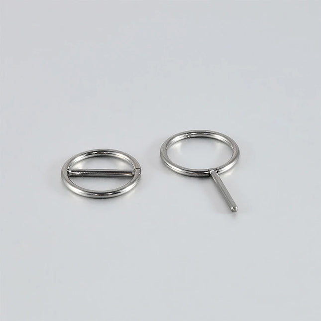 2PC G23 Titanium Goth 14G Circular Nipple Shield CZ Clicker Jewelry Round Nipple Ring Barbell Piercing Jewelry For Women Girls
