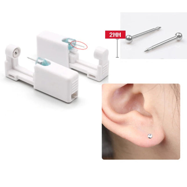 Ear Piercing Gun Disposable Disinfect Safety Earring Piercer Kit Studs Nose Ring Piercing Machine Body Jewelry Tool 17 Colors