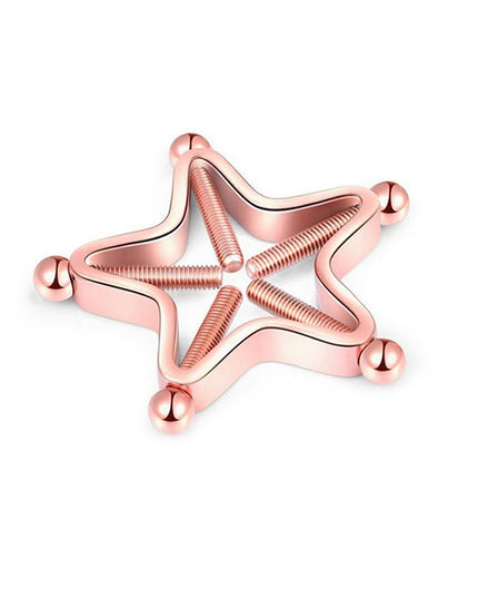 ● 1Pc Stainless Steel Adjustable Nipple Rings For Women, Star Shaped Clip On Nipple Ring Fake Nipple Piercing Jewelry