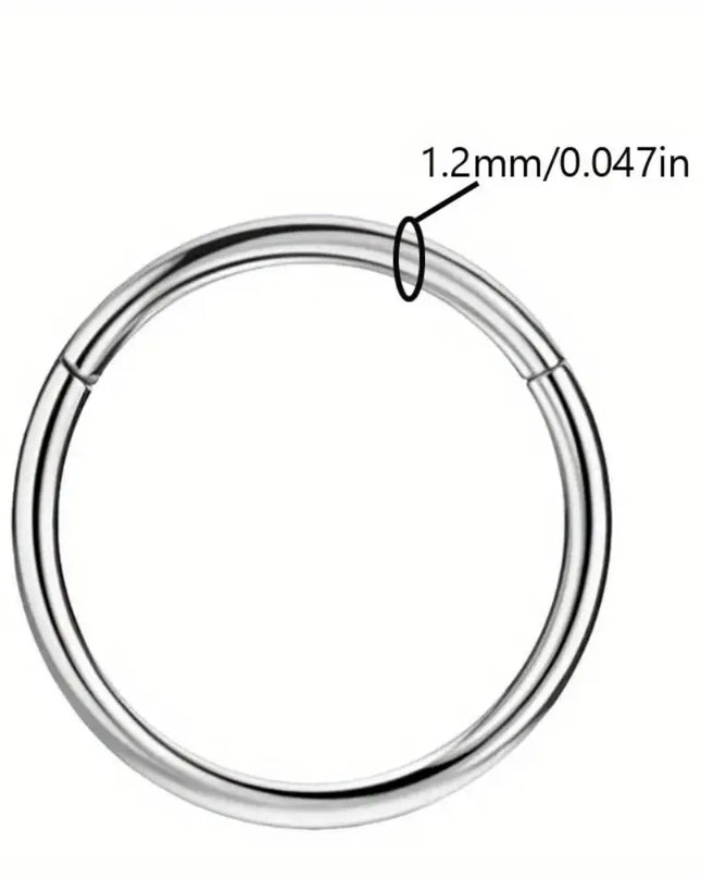 316 Surgical Steel Hinged Nose Rings Hoop Diameter 6mm 8mm 10mm Golden Silvery Black Rainbow Rose Golden Nose Rings Easter gift