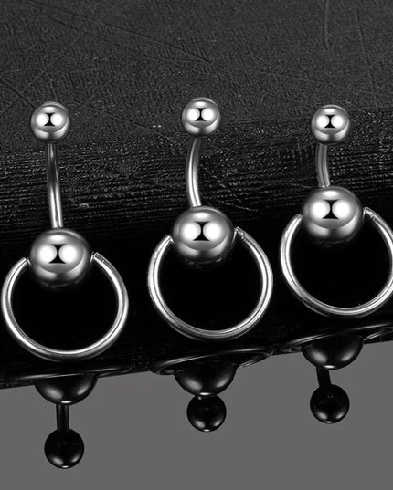 Surgical Belly Button Rings for Women Nombril Ombligo Navel Ring Earrings Stainless Steel Barbell Round Body Piercing Jewelry