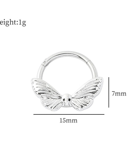 Halloween Gift Hinged Segment Nose Ring Women Ear Rings Nose Piercing Ghost Bat Ear Nose Septum Piercing Body Jewelry