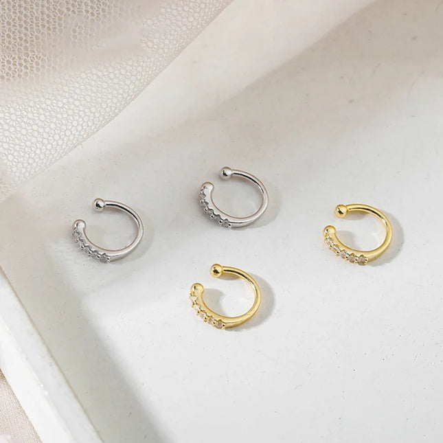 1pc Trendy Bohemian Summer Sexy Style False Nose Rings Adjustable No-Piercing Wearable, Fashion Hip-Hop Silver Nose Nail Woman