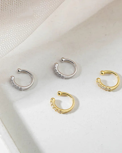 1pc Trendy Bohemian Summer Sexy Style False Nose Rings Adjustable No-Piercing Wearable, Fashion Hip-Hop Silver Nose Nail Woman