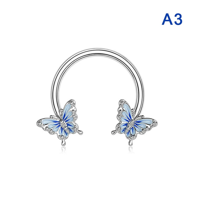 1Pcs Heart Belly Button Rings Pink 14G Women Fashion Belly Ring Dangle Cz Butterfly Punk Spider Navel Piercing Barbell Pircing