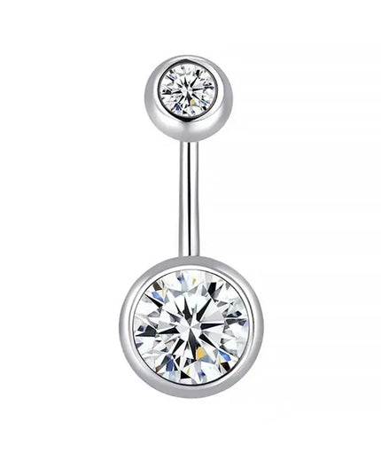 1Pc Belly Button Ring for Women, 316L Stainless Steel Belly Ring Piercing 8/10/12mm Belly Button Stud for Women
