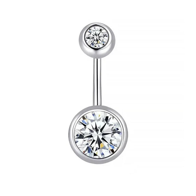 1Pc Belly Button Ring for Women, 316L Stainless Steel Belly Ring Piercing 8/10/12mm Belly Button Stud for Women
