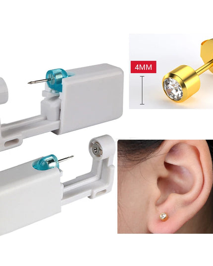 Ear Piercing Gun Disposable Disinfect Safety Earring Piercer Kit Studs Nose Ring Piercing Machine Body Jewelry Tool 17 Colors