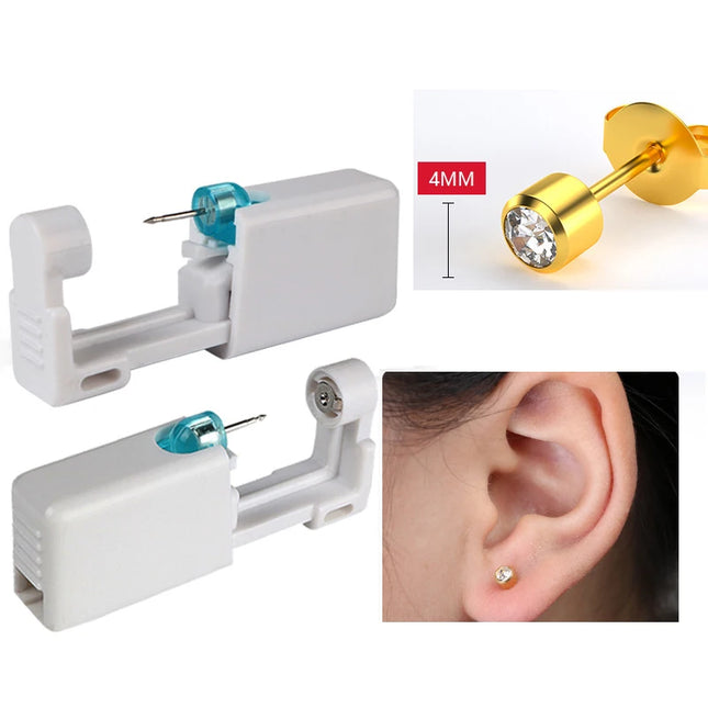 Ear Piercing Gun Disposable Disinfect Safety Earring Piercer Kit Studs Nose Ring Piercing Machine Body Jewelry Tool 17 Colors