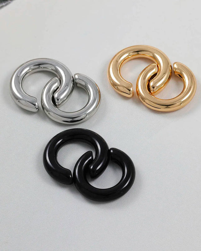 1pc Exaggerated c-Shaped Non-Piercing Nose Ring Fake Piercing Non-Piercing Ear Bone Clips For Men Ear Cuff Earrings