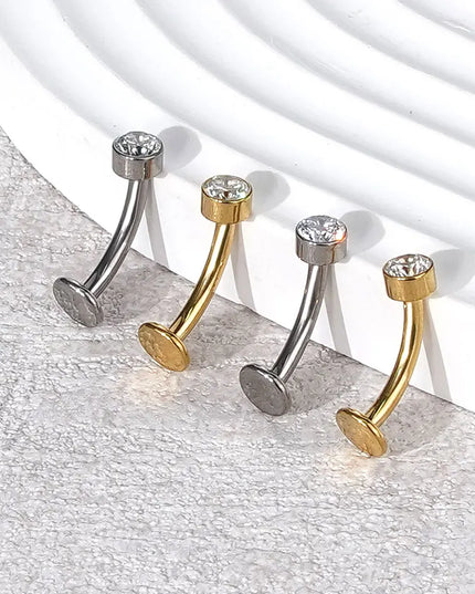 1Pc Titanium Zircon Belly Button Ring Round Heart Flower Navel Piercing Nombril Jewelry 14G Belly Piercing Ombligo