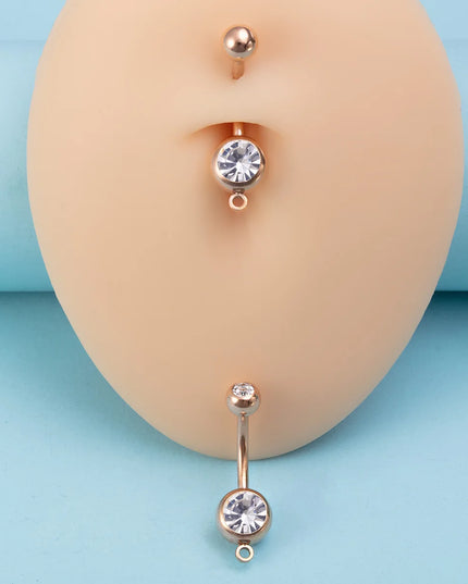 1/4pcs Belly Button Rings DIY Jewelry Making Supplies Findings Pendant Navel Stud Stainless Steel Barbell Piercing Body Jewelry