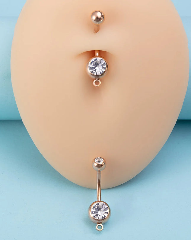1/4pcs Belly Button Rings DIY Jewelry Making Supplies Findings Pendant Navel Stud Stainless Steel Barbell Piercing Body Jewelry