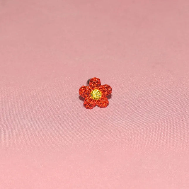 1PC Crystal Flower Helix Piercing Earring Stainless Steel Ear Piercing Conch Flat Piercing Cartilage Ear Stud Body Piercing