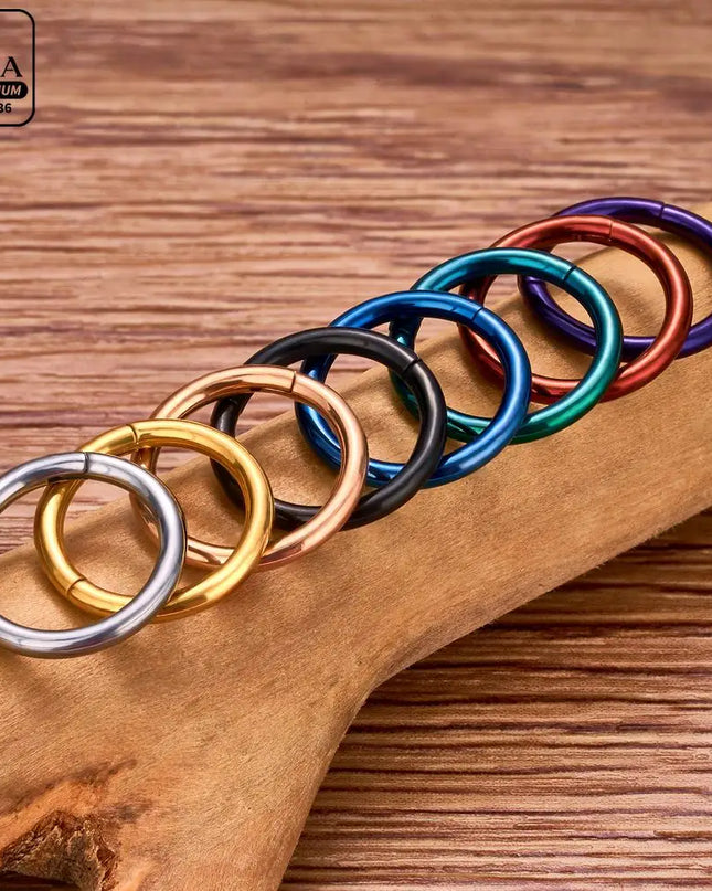 Nose Rings G23 Titanium Lip Ring For Women And Men Piercing Jewelry Hoop Earrings Mixed Color Body Clips Hinged
