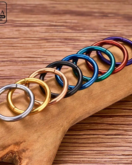Nose Rings G23 Titanium Lip Ring For Women And Men Piercing Jewelry Hoop Earrings Mixed Color Body Clips Hinged
