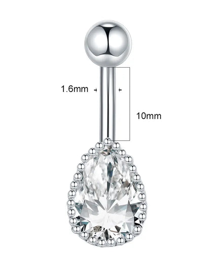  1pc Belly Button Piercing for Women Zircon Moon Butterfly Belly Button Ring Cartilage Navel Earring Jewelry Piercing ombligo