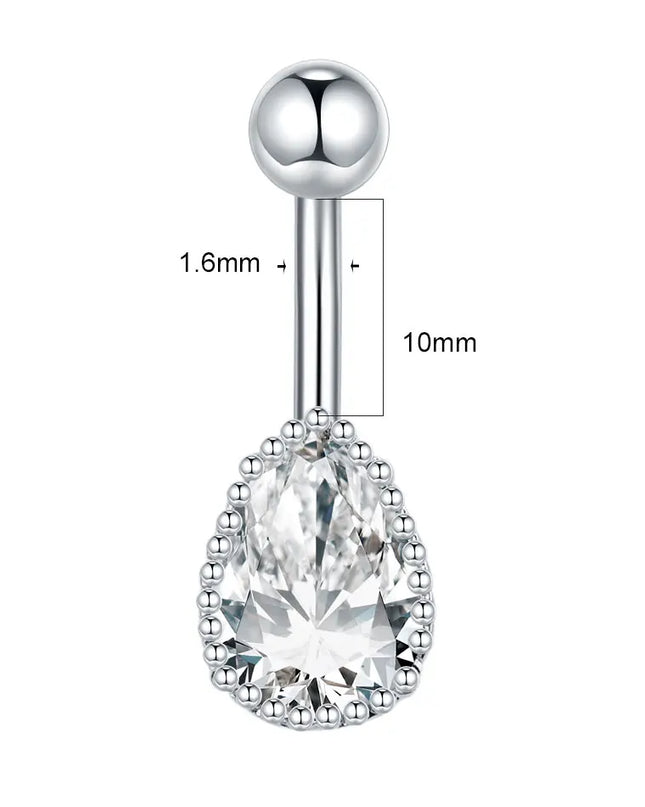  1pc Belly Button Piercing for Women Zircon Moon Butterfly Belly Button Ring Cartilage Navel Earring Jewelry Piercing ombligo