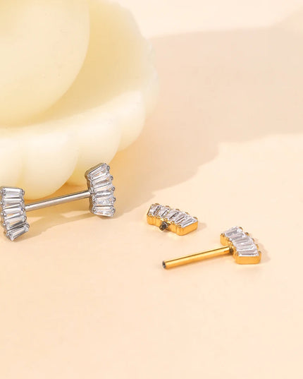 1Pc G23 Titanium Nipple Piercing Barbell Ring Flower Internally Threaded Nipple Shield Ring for Sexy Women Body Piercing Jewelry
