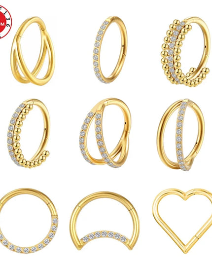 Septum Piercing Nose Ring for Women Piercing for The Ears Tragus Lip Zircon Jewelry Ladies Sexy Perforated Labret Body Jewelry