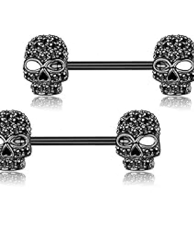 Punk rock sexy black rose nipple ring, body puncture nipple jewelry, women's sexy accessory gift