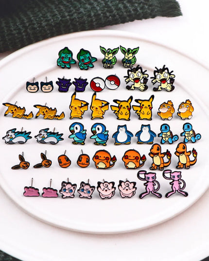 Cute Metal Stainless Steel Piercing Ear Stud Earring For Man Woman Enamel Jewelry Earrings Decorations Fashion Accessories Gifts