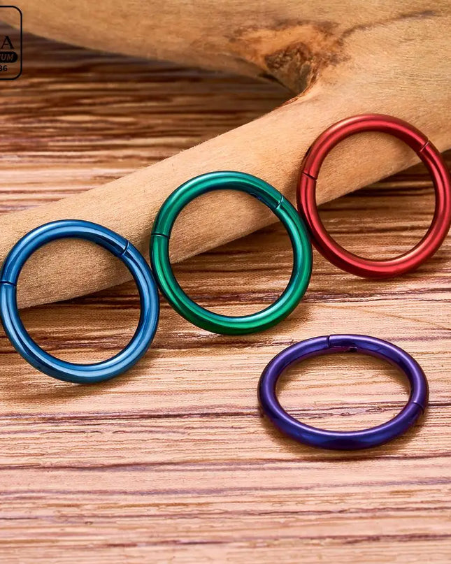 Nose Rings G23 Titanium Lip Ring For Women And Men Piercing Jewelry Hoop Earrings Mixed Color Body Clips Hinged