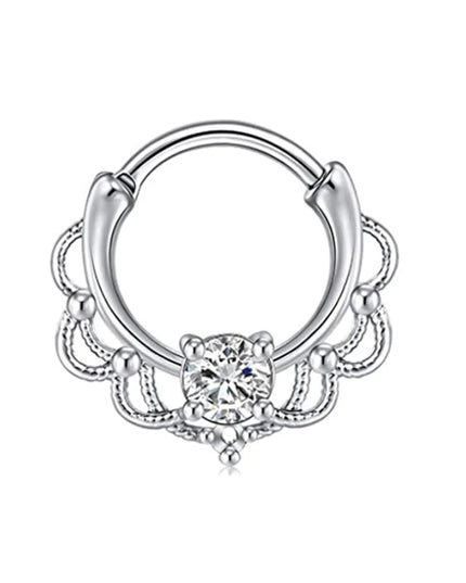 WKOUD 1Pcs Septum Rings Hoop Nose Ring Horseshoe Stainless Steel Cartilage Earrings Hoop Helix Tragus Septum Piercing Jewerly