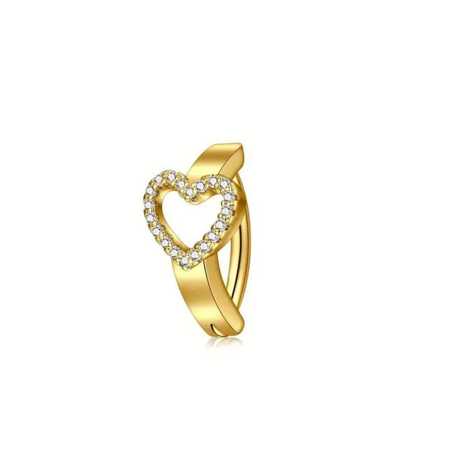 1PCS Heart Crystal Belly Button Rings For Women Fashion Reverse Belly Piercing Buckle Butterfly Navel Barbell Body Jewelry Gift