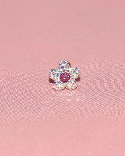1PC Crystal Flower Helix Piercing Earring Stainless Steel Ear Piercing Conch Flat Piercing Cartilage Ear Stud Body Piercing
