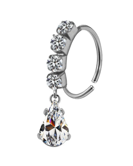 Nose Piercing Nose Ring Stainless Steel Colorful Nose Ring Dangle Nose Rings Piercing Jewelry For Women
