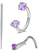 3PCSD / Heart / Nose Rings & Studs|Face