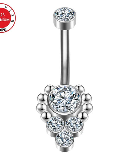 Belly Button Piercing Cartilage Diaphragm Navel Titanium Surgical Steel Woman Zircon Crystal Body Jewelry Women Accessories