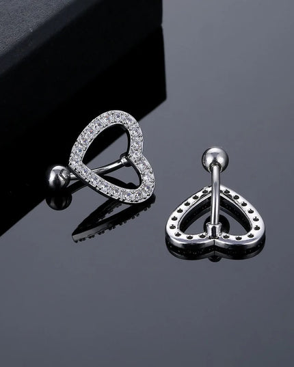 Heart Belly Button Ring Navel Piercing Ring Cooper Belly Button Piercing Ring JewelryNavel Pircing Umbilical Pircing Ring